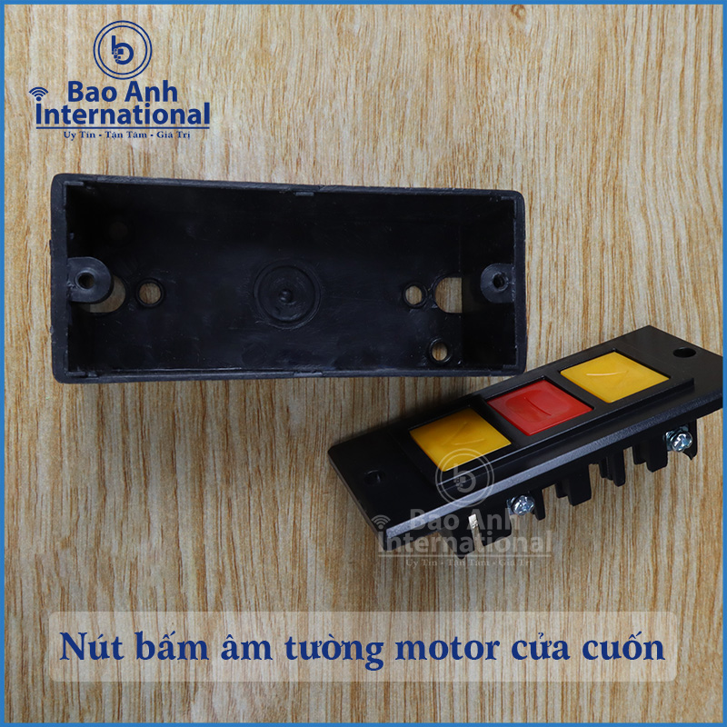 Nút bấm âm tường (công tắc bấm) mô tơ cửa cuốn
