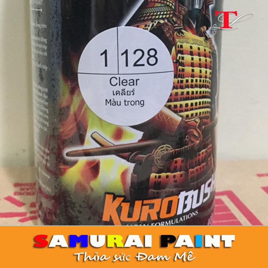 Sơn samurai phủ bóng trong - Chai sơn phủ bóng 128 sơn xịt samurai