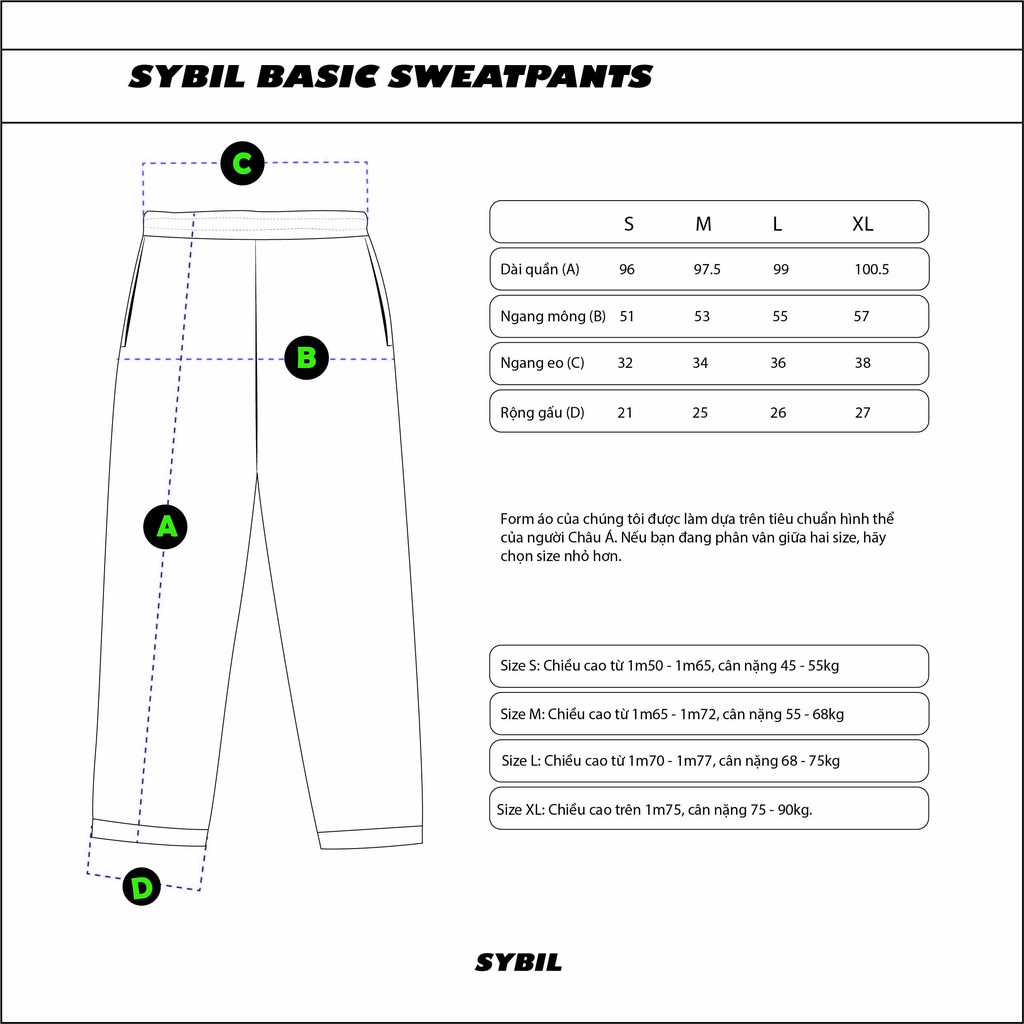 SYBIL BASIC TRACK PANTS - Quần Nỉ Da Cá dáng suông  Cotton Dày Dặn Form Unisex