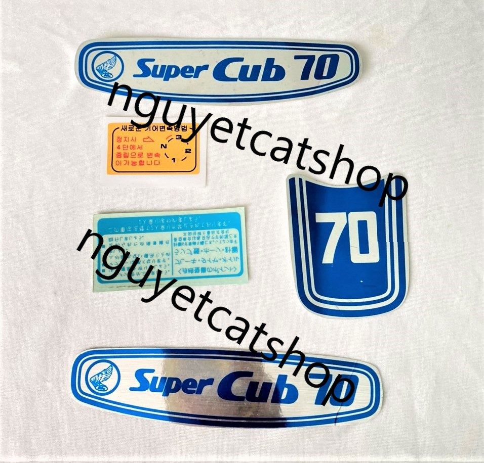 Tem xe Cub 78/70 xanh