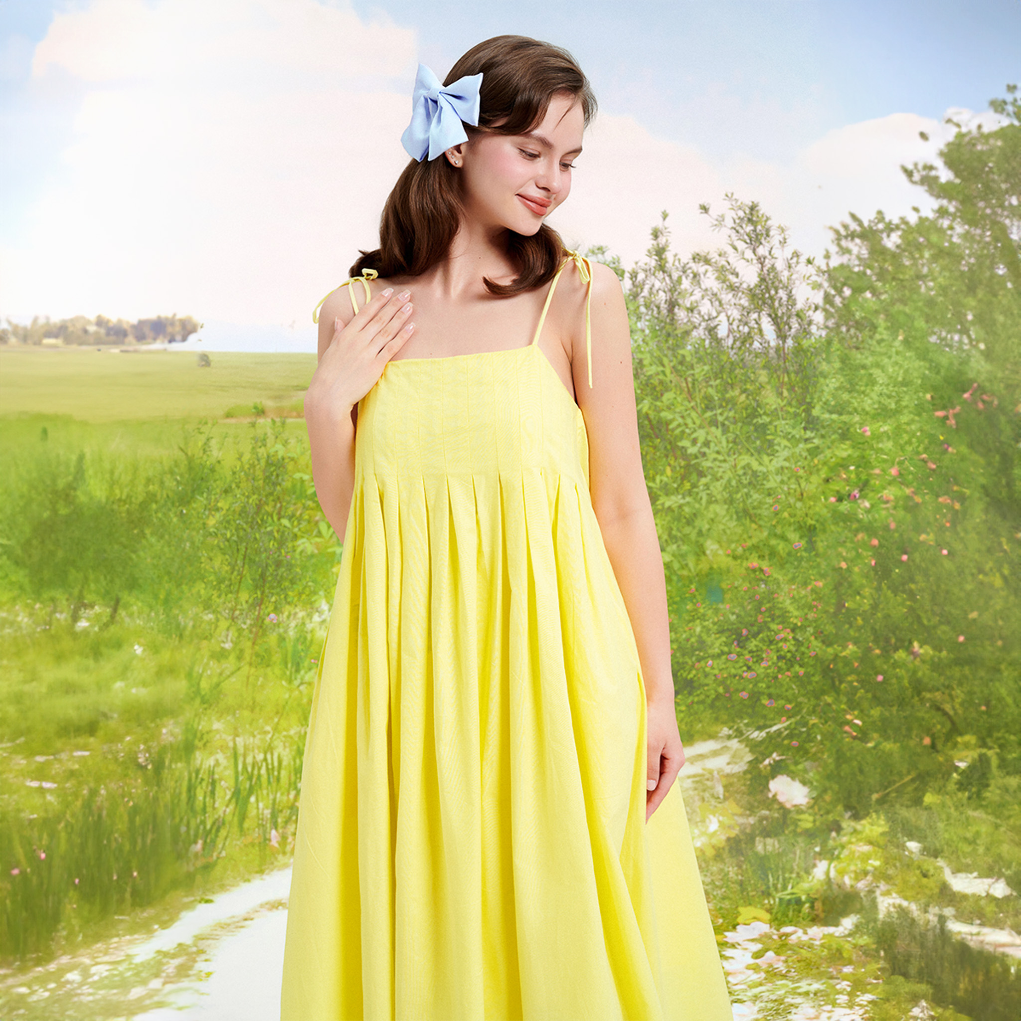 DOTTIE - Đầm maxi chiết ly - D0580