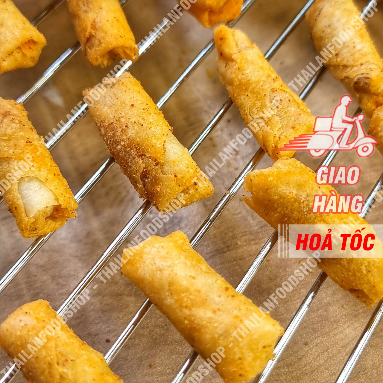 Chả Giò Tôm Mini Sấy Giòn Ăn Liền - Lon 400gr