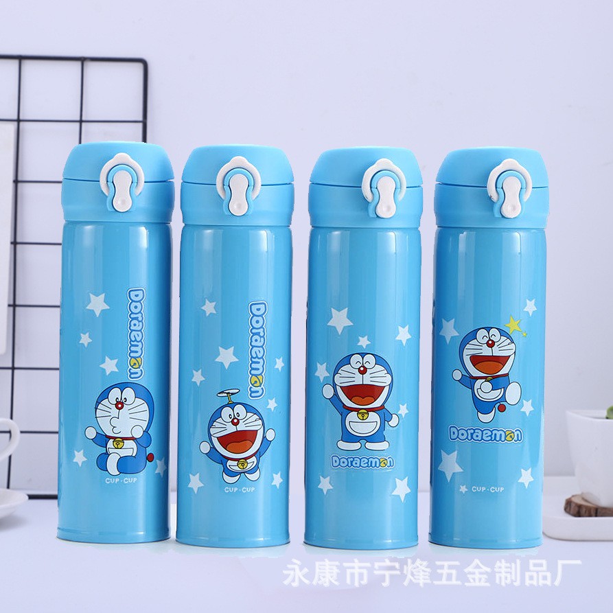 Bình giữ nhiệt sang chảnh Hello Kitty, Doraemon 500ml (mẫu mới)