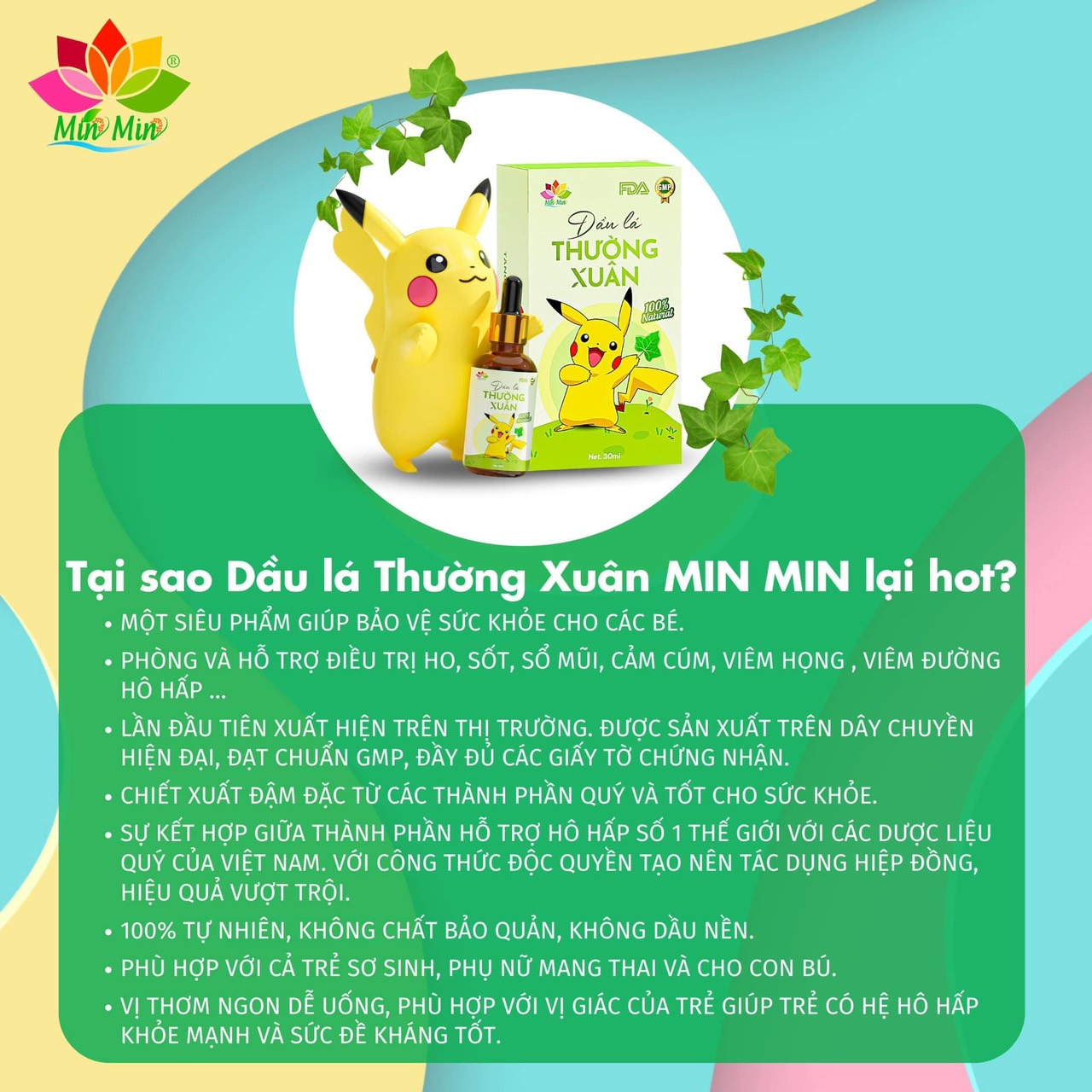 Dầu Lá thường xuân Min Min