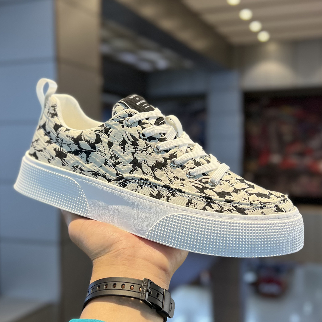 Giày Nam, Giày Sneaker Nam Vải Canvas Cao Cấp - fullbox