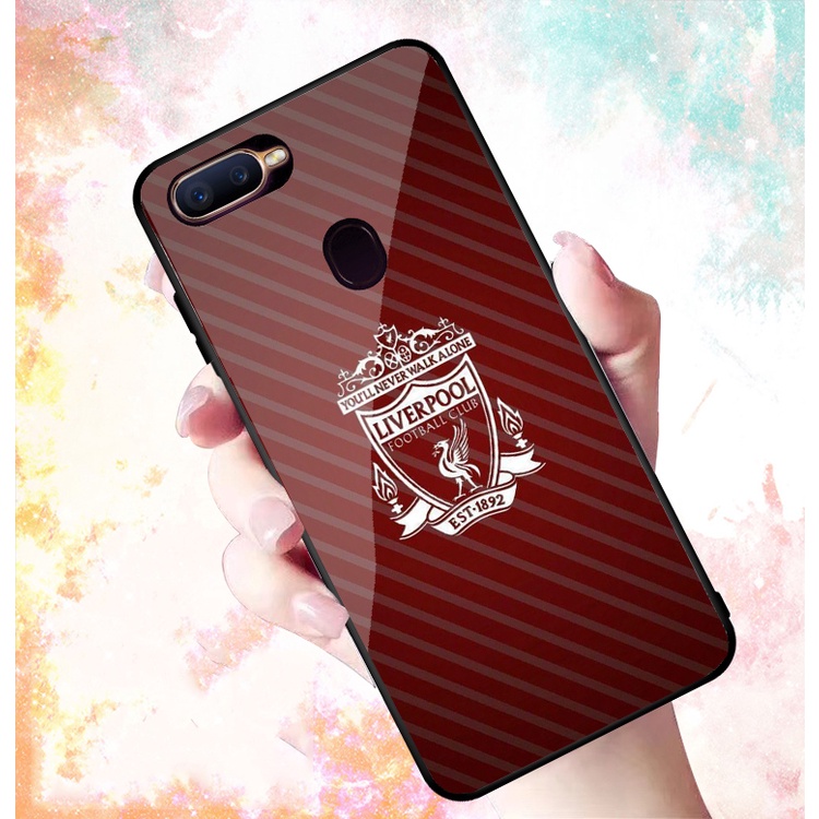 Ốp Lưng OPPO A12/A7/A5s/F9, REALME 2 PRO mặt kính cường lực cao cấp In hình Câu Lạc Bộ Bóng Đá