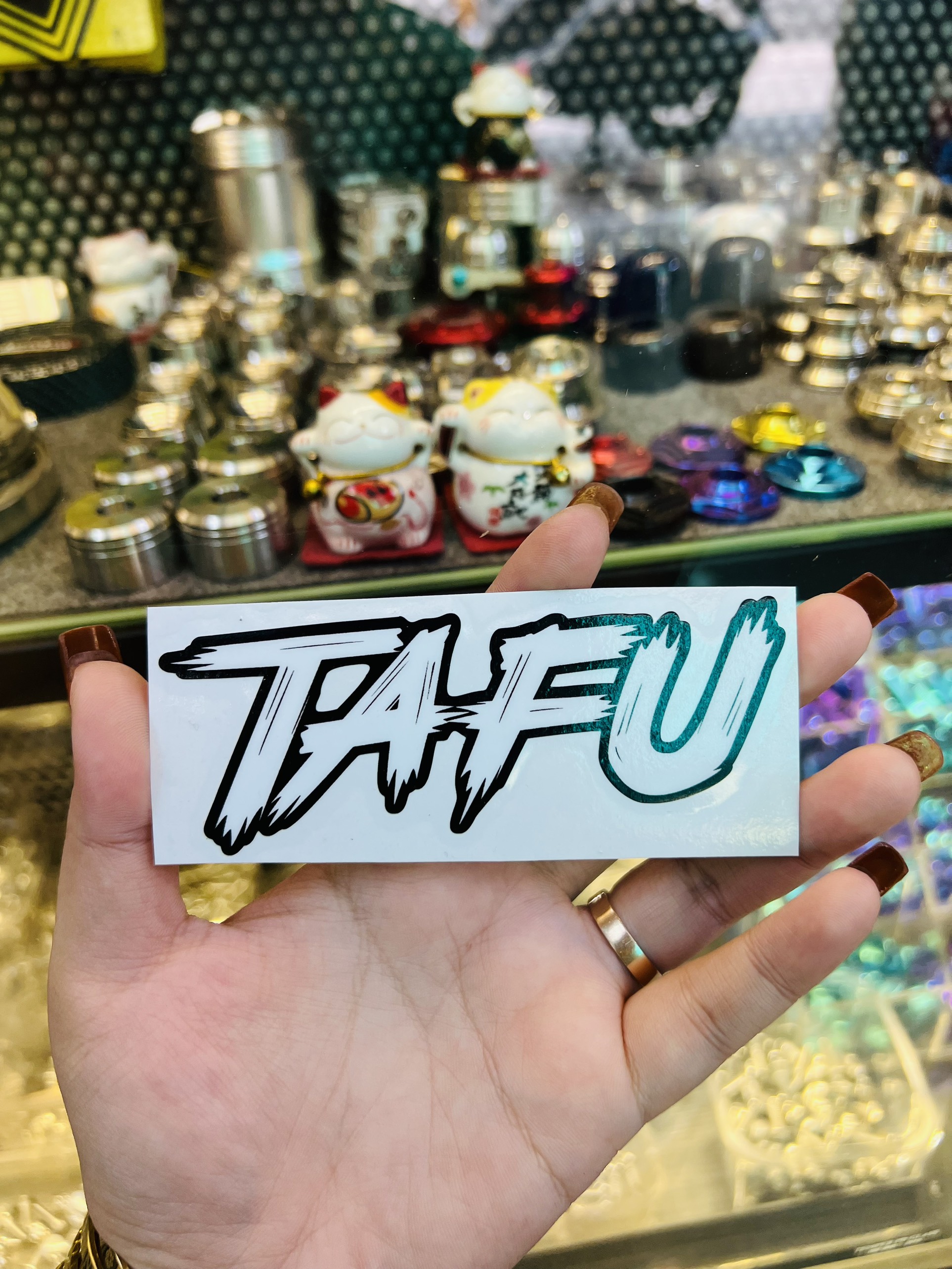 Tem Dán Chữ TaFu 10cm [ Lột sill được ]