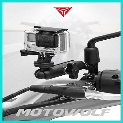 [HCM]Giá đỡ Camera Hành Trình Gắn Chân Gương Xe Máy MotoWolf - Phụ Kiện Camera Hành Trình