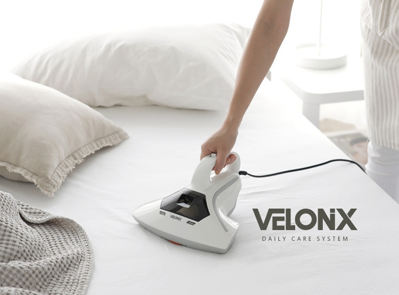 Velonix Handheld Bed Vacuum Cleaner, Vacuuming Beds, Mattresses, Sheets, Pillows, 300W Capacity, UV Rays Helps Remove 99% of Bacteria, Fine Dust, Imported from Korea, 12 Month Warranty