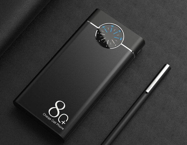 80000mAh Power Bank Dual USB Large Capacity Quick Charge for IPhone Xiaomi Samsung LED Lights Portable Fast Charging Powerbank