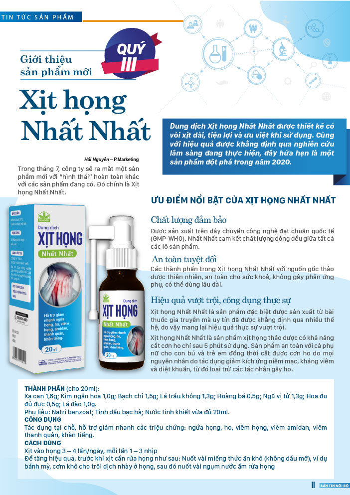 Dung dịch Xịt Họng Nhất Nhất lọ 20ml