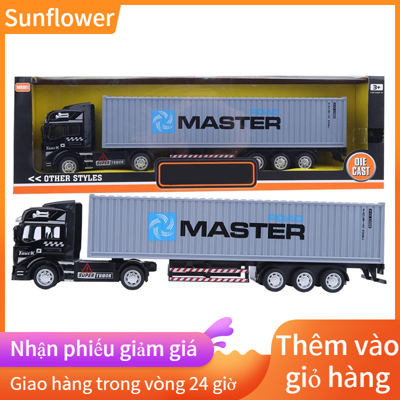 Sunflower 1: 48 Alloy Container Truck Model Toy Highly Simulation Children Car Toys Vehicle