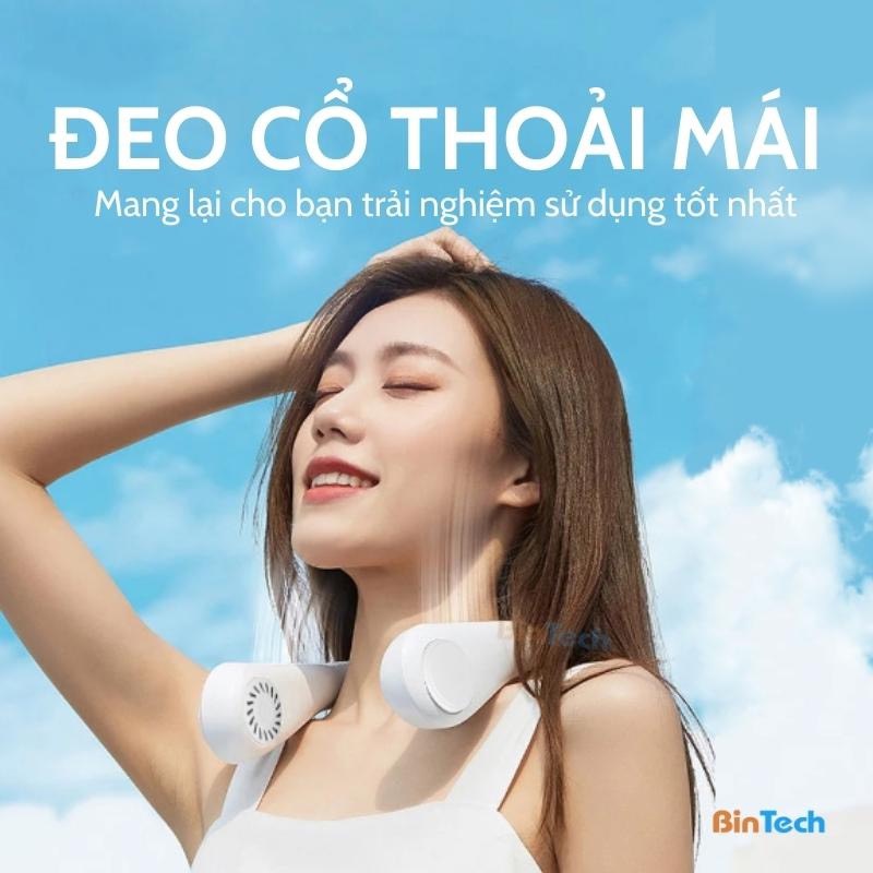 quạt đeo cổ đa năng, quạt mini 3 tốc độ, quạt đeo cổ usb