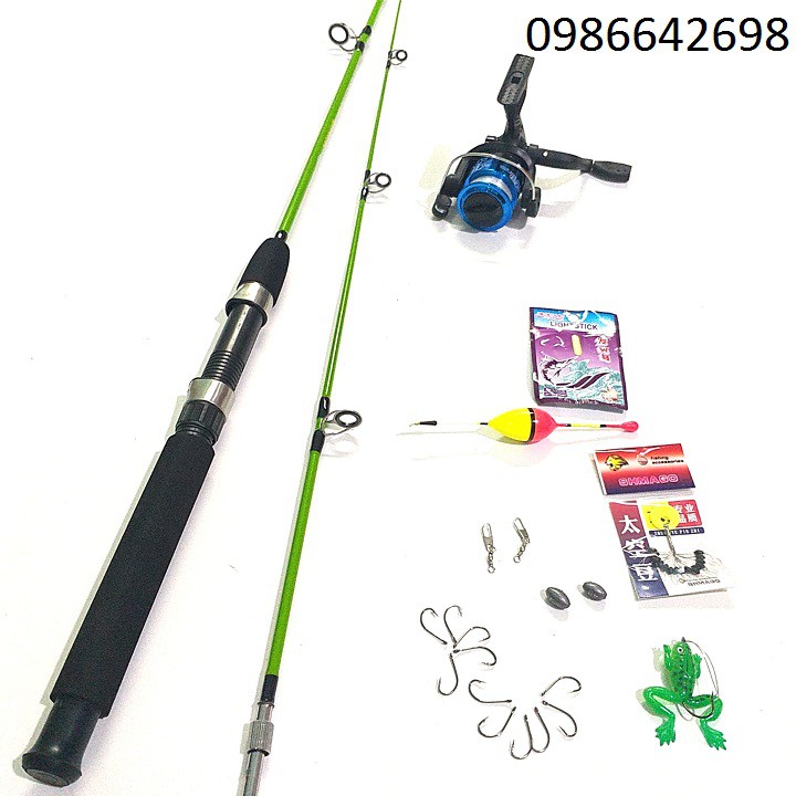 Bộ Cần Câu Máy 2 Khúc shimano 1m65, 1m8,2m1, 2m4, 2m7 Kem Máy Và Phụ Kiện