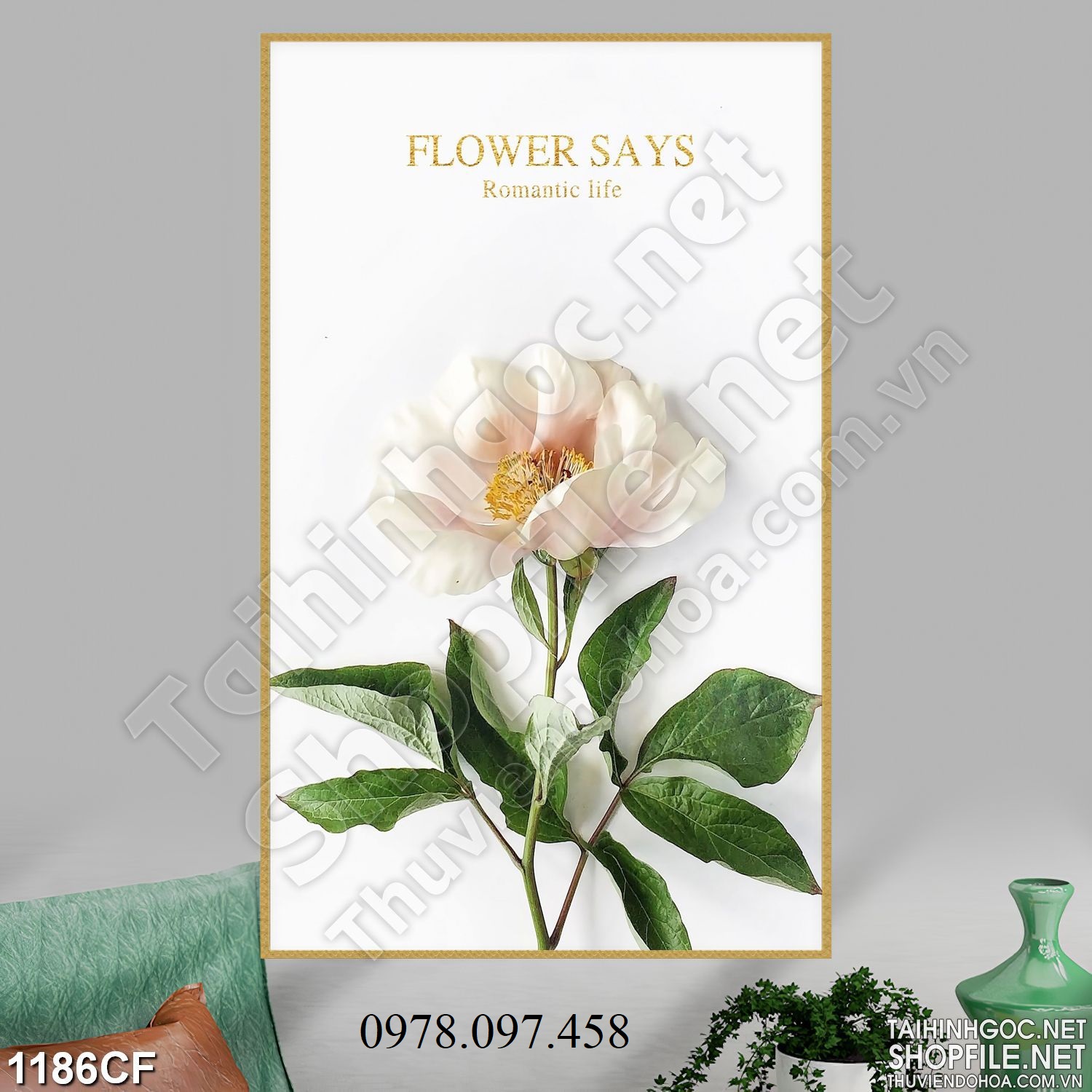 Tranh ốp tường 3D - Tranh lá nghệ thuật