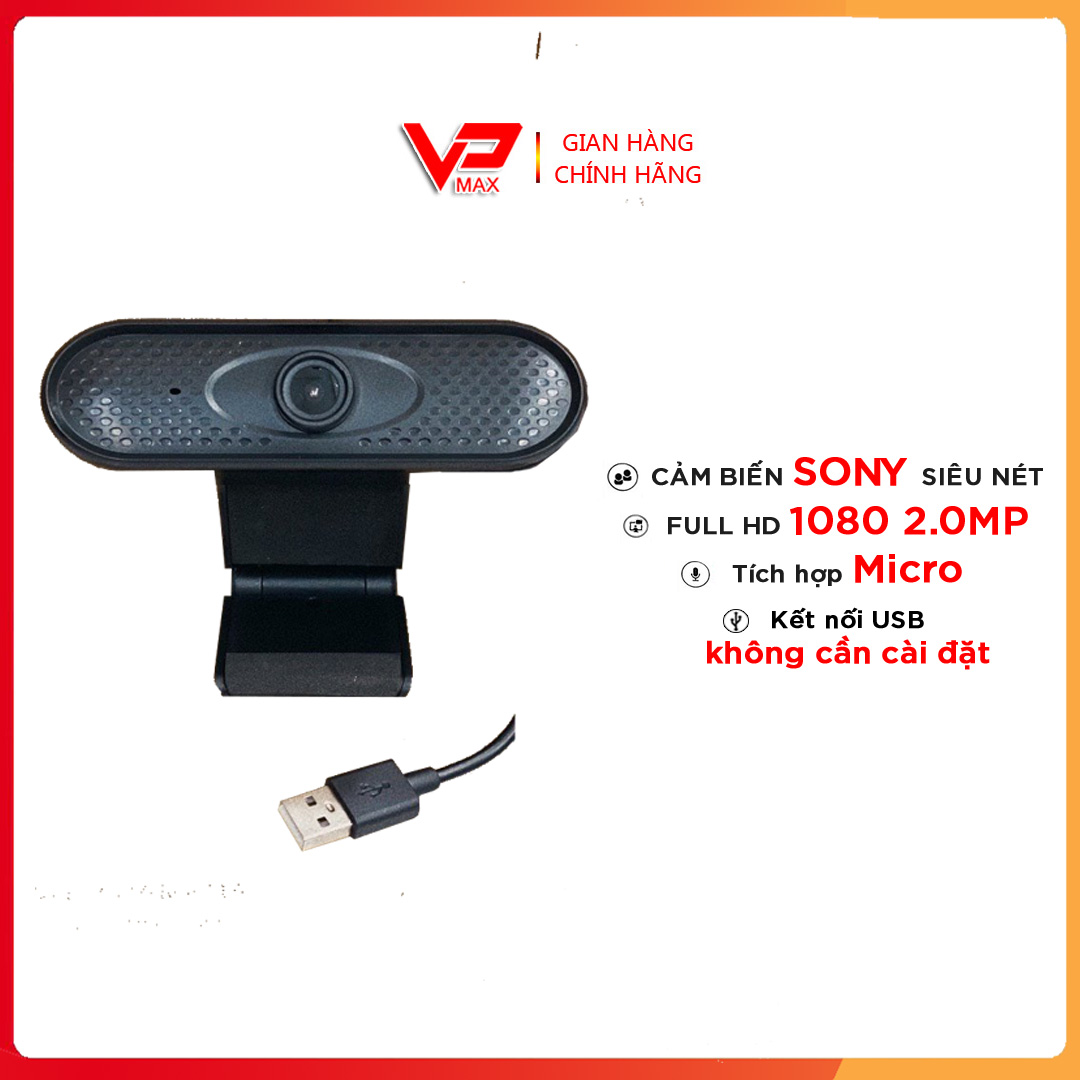 High-End 2.1Mp Webcam Full Hd 1080 with Compact Microphone - Vpmax - Computer Webcam, Computer Webcam with Full Hd Mic, Desktop Pc Webcam
