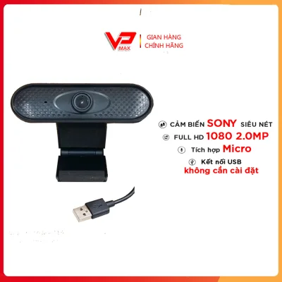 Webcam 2.1Mp cao cấp full HD 1080 có mic micro nhỏ gọn - VPMAX - webcam máy tính, webcam máy tính có mic full hd, webcam pc để bàn