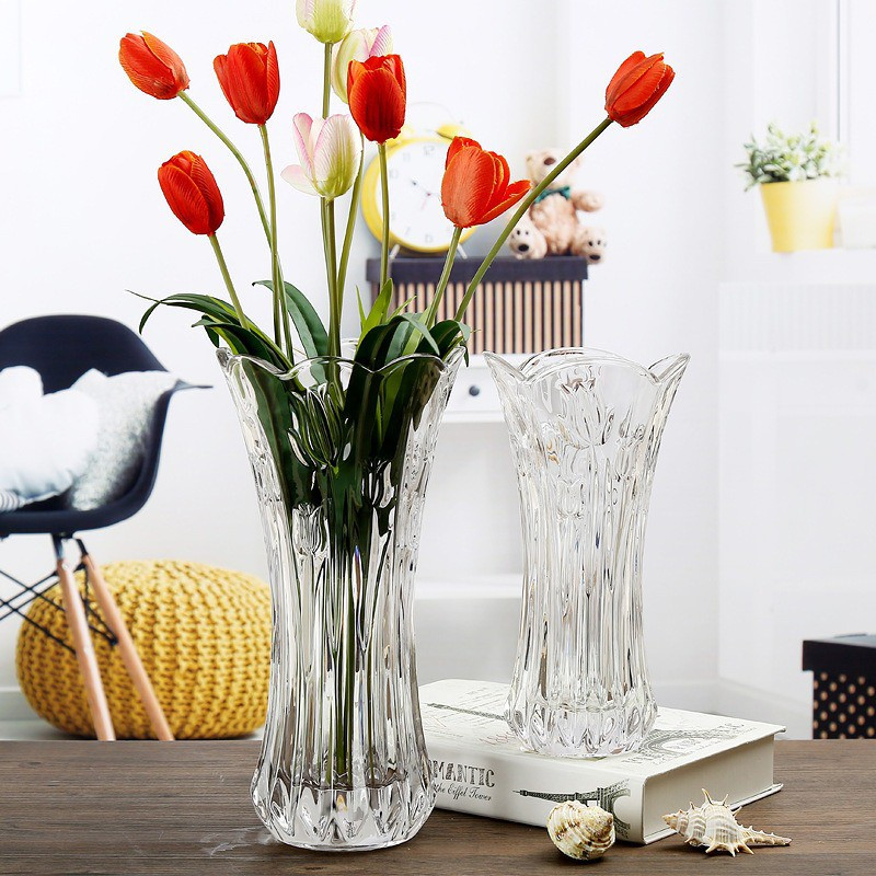 [HCM]Bình bông lọ hoa thủy tinh cao cấp cao 25 cm