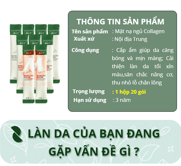 Mặt Nạ Ngủ Thạch Collagen YANJIAYI Hộp 20 Gói - Nâng Cơ Bổ Sung Collagen Căng Mịn Da Cấp Nước Dưỡng Ẩm Thu nhỏ lỗ chân lông