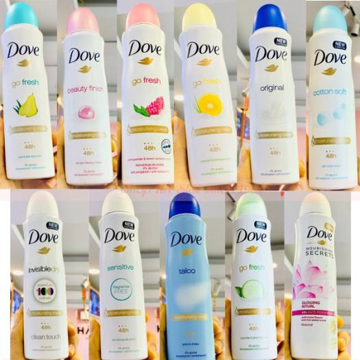 Xịt Khử Mùi Dove Nữ 150ml - Date xa ( Nhiều mùi lựa chọn )
