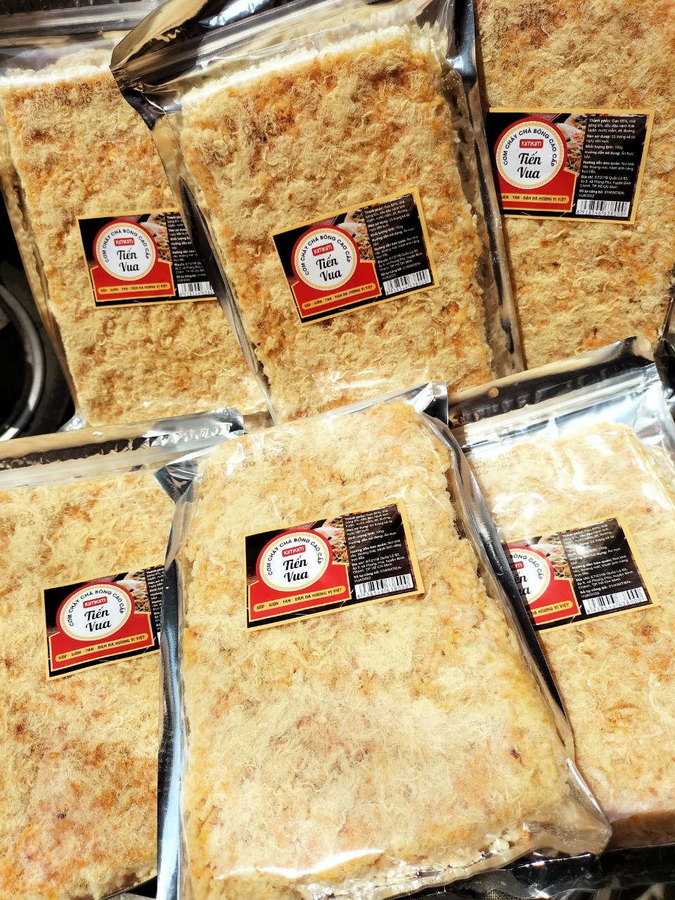 COMBO 5 GÓI CƠM CHÁY CHÀ BÔNG TIẾN VUA (180g /gói )[Thế giới ăn vặt bánh tráng]