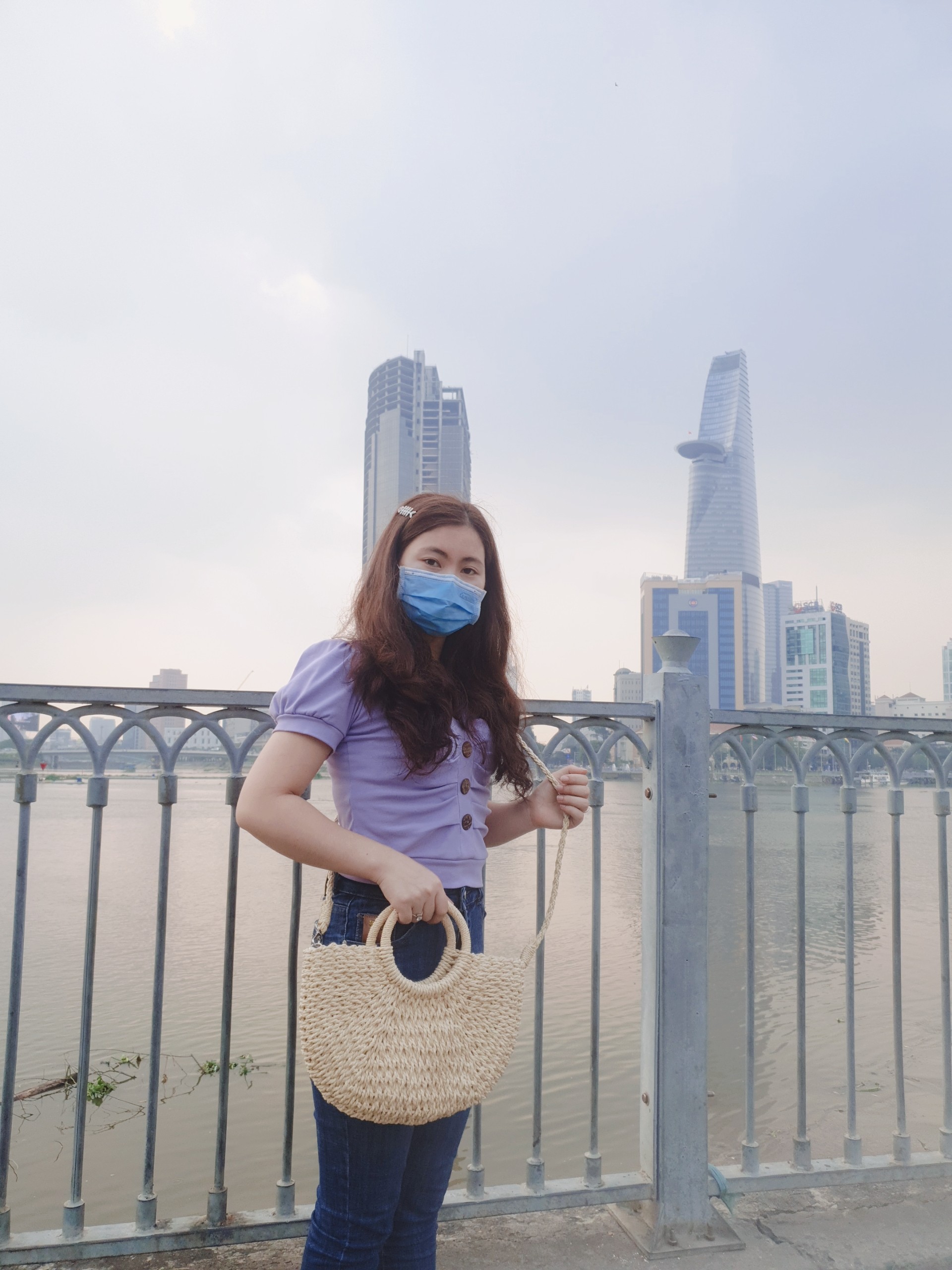 Túi cói thuyền kiểu Vintage