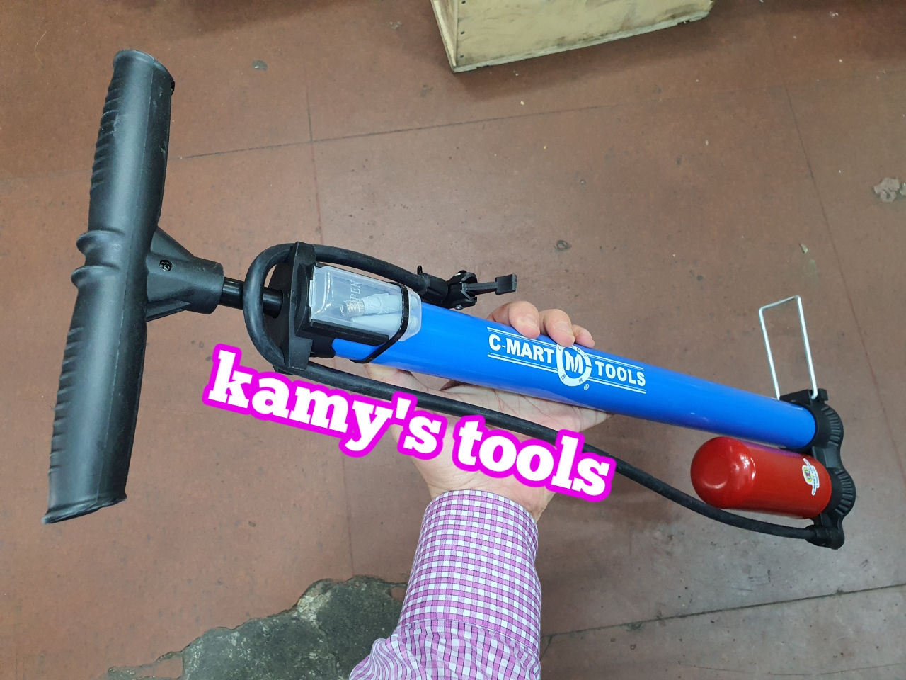 ỐNG BƠM XE ĐẠP C-MART L0005-38 2 TY BƠM (BƠM HƠI XE, BƠM XE ĐẠP)