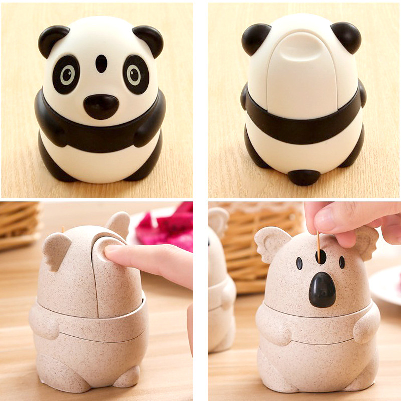 Hộp tăm tự động hình gấu bằng lúa mạch