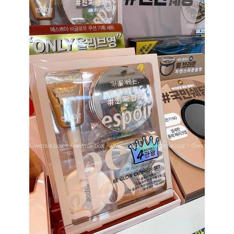 [Có sẵn] Set phấn nước espoir tailor be glow cushion SPF42 PA++
