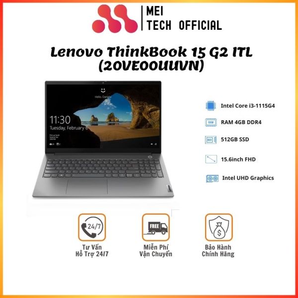 Bảng giá [Laptop] Laptop Lenovo ThinkBook 15 G2 ITL (20VE00UUVN)/ Xám/ Intel Core i3-1115G4/ RAM 4GB/ 512GB SSD/ Intel UHD Graphics/ 15.6inch FHD/ 3Cell/ NoOS/ 2Yrs - MEI29 - Bảo hành lên đến 24 tháng Phong Vũ