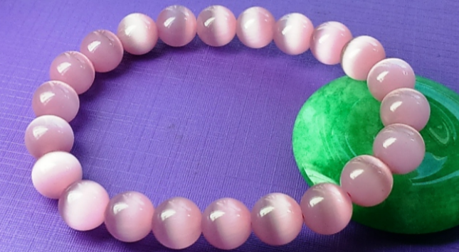 [HCM]Chuỗi Vòng Tay Đá Mắt Mèo Phong Thủy -10Ly (Đủ Màu)