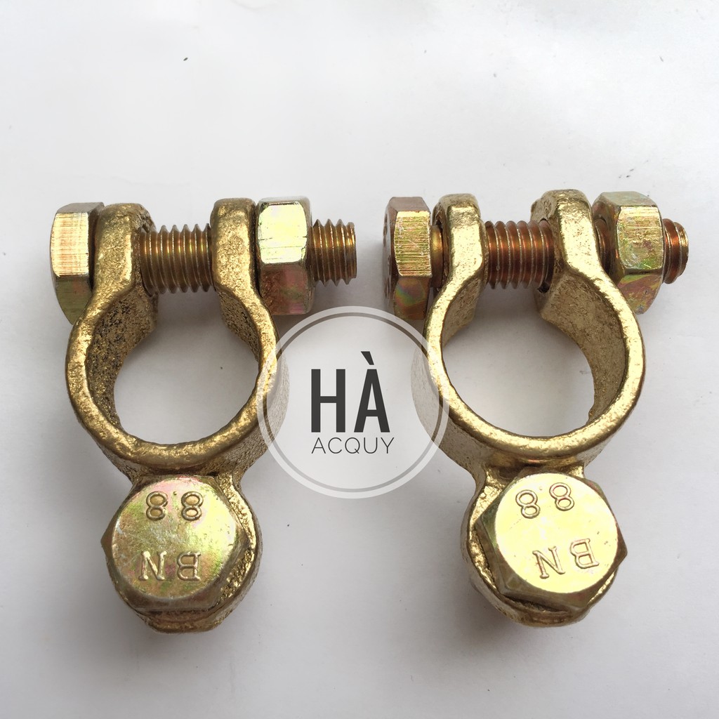 Đầu bọp Cọc Bình Ắc Quy Đồng Thau tròn lớn Phi 18 (D18 mm) - 1 cặp