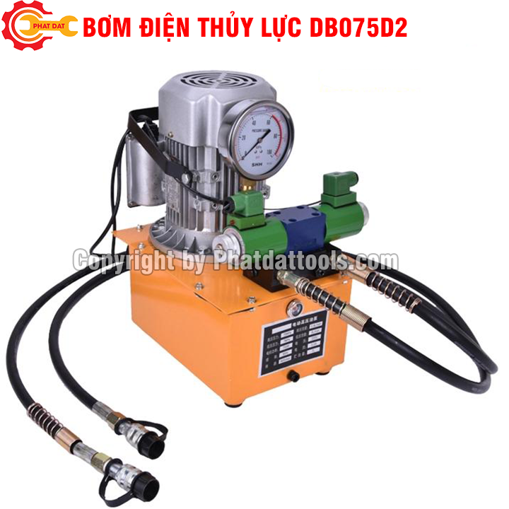 Bơm điện thủy lực db075d2-van từ 2 đường dầu-công suất 750w-bảo hành 6 tháng