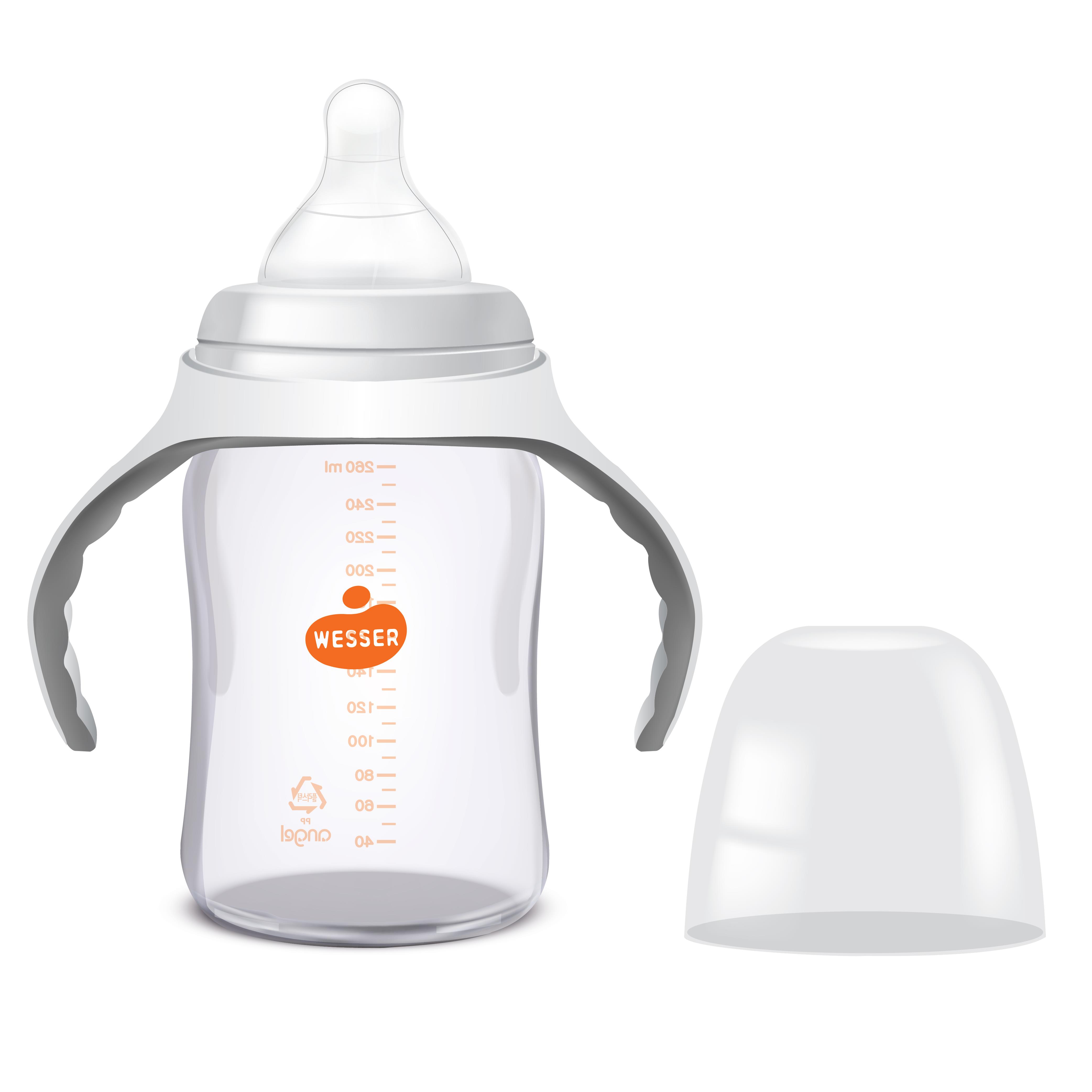 Bình sữa Wesser cổ rộng 260ml nhựa PP