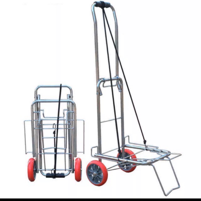 Xe đi chợ,kéo hàng,có rỏ đa năng inox cao cấp