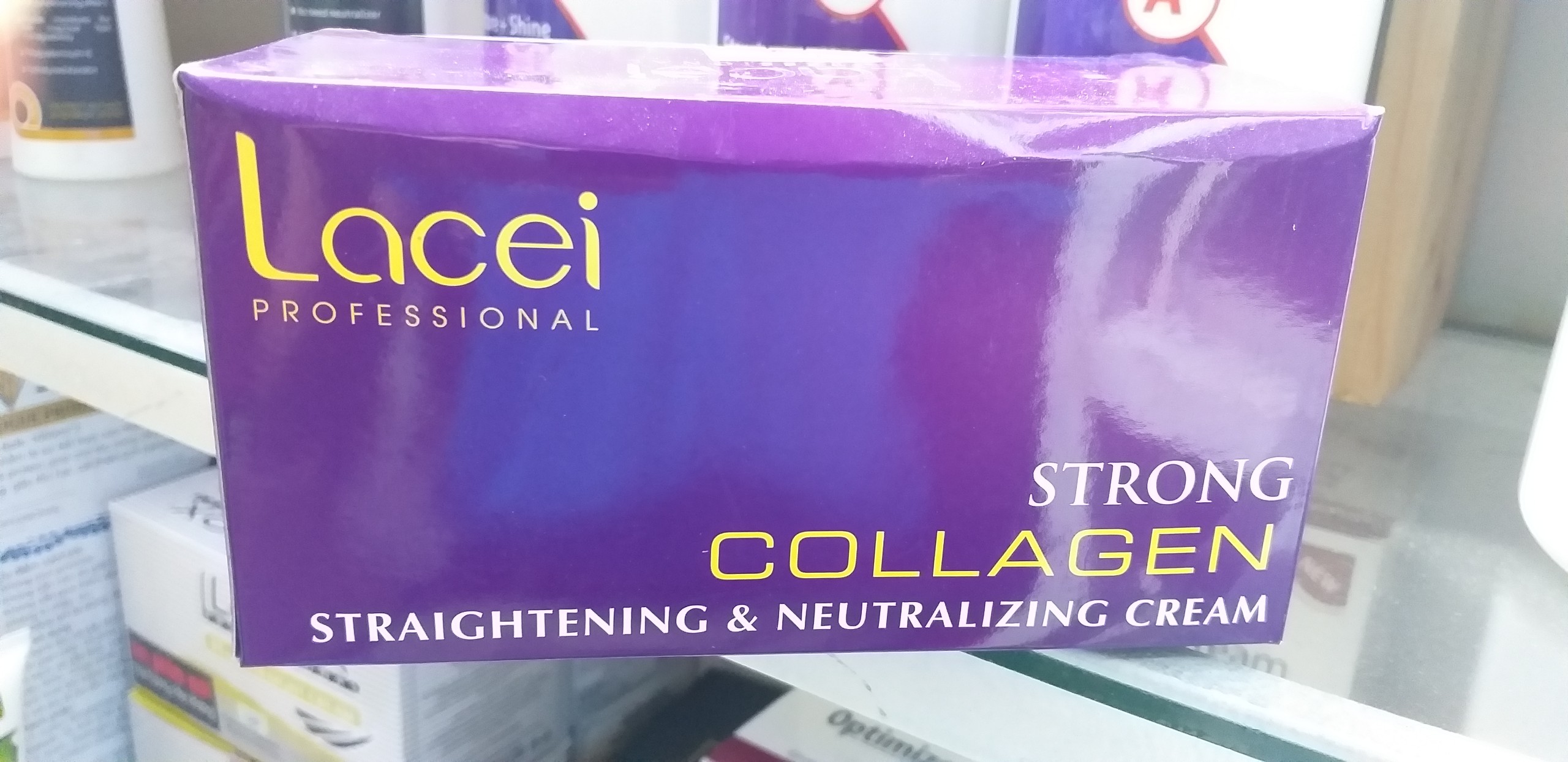 THUỐC DUỖI TÓC LACEI  TÍM COLLAGEN Mini (Hũ 200ml x 2)