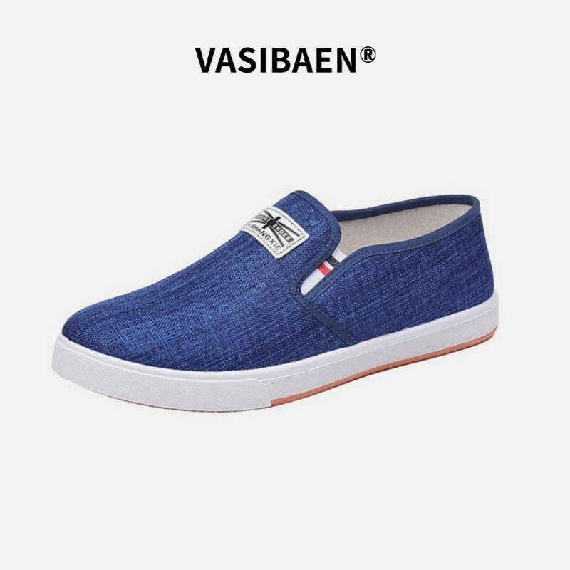 VASIBAEN Men's Breathable Fabric Shoes Anti - Abrasion Easy Coordinate New Korean Style