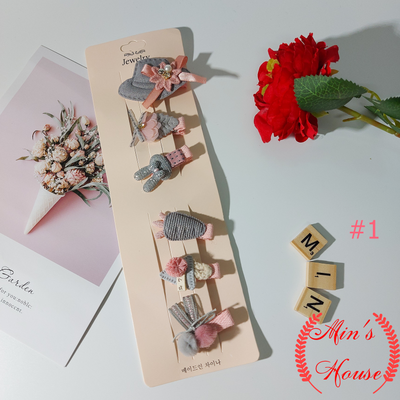 Set 6 Kẹp Tóc Xinh Cho Bé