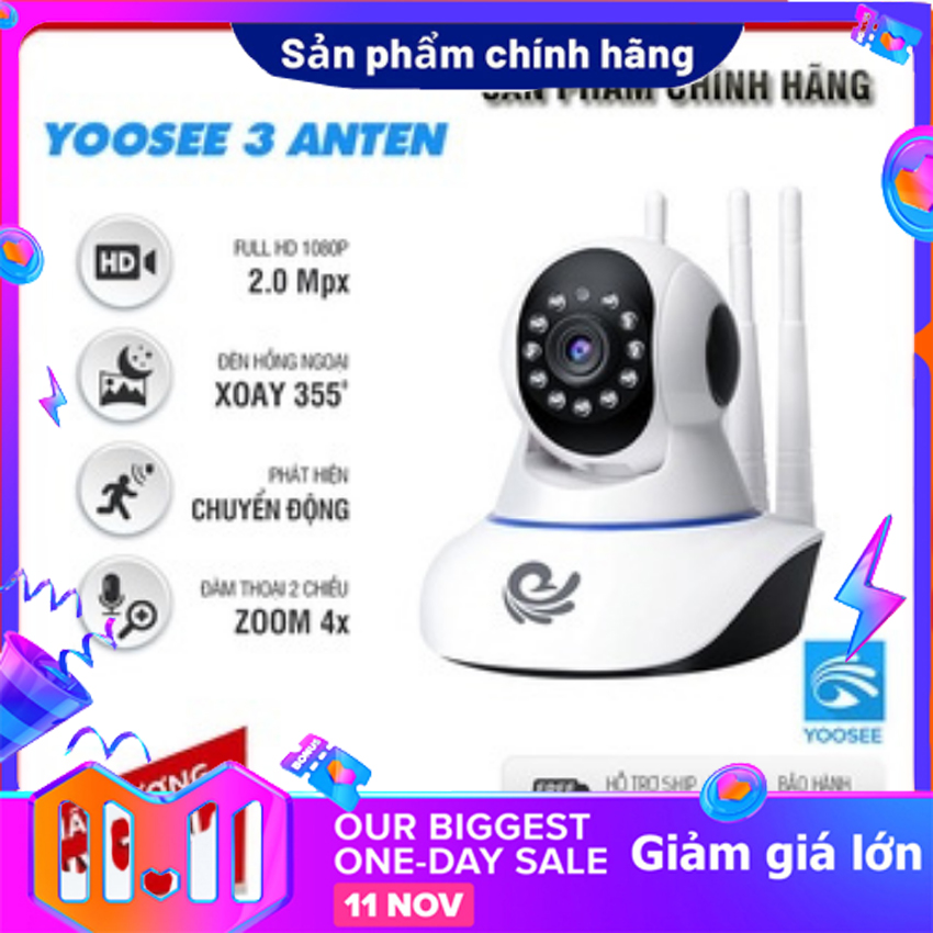 Camera yoose 3.0mpx _ camera ip wifi yoosee - camera không dây giá rẻ nhat. xoay 360 độ 2.0mpx fhd 1080p siêu nét - camera 3 anten 3.0mpx