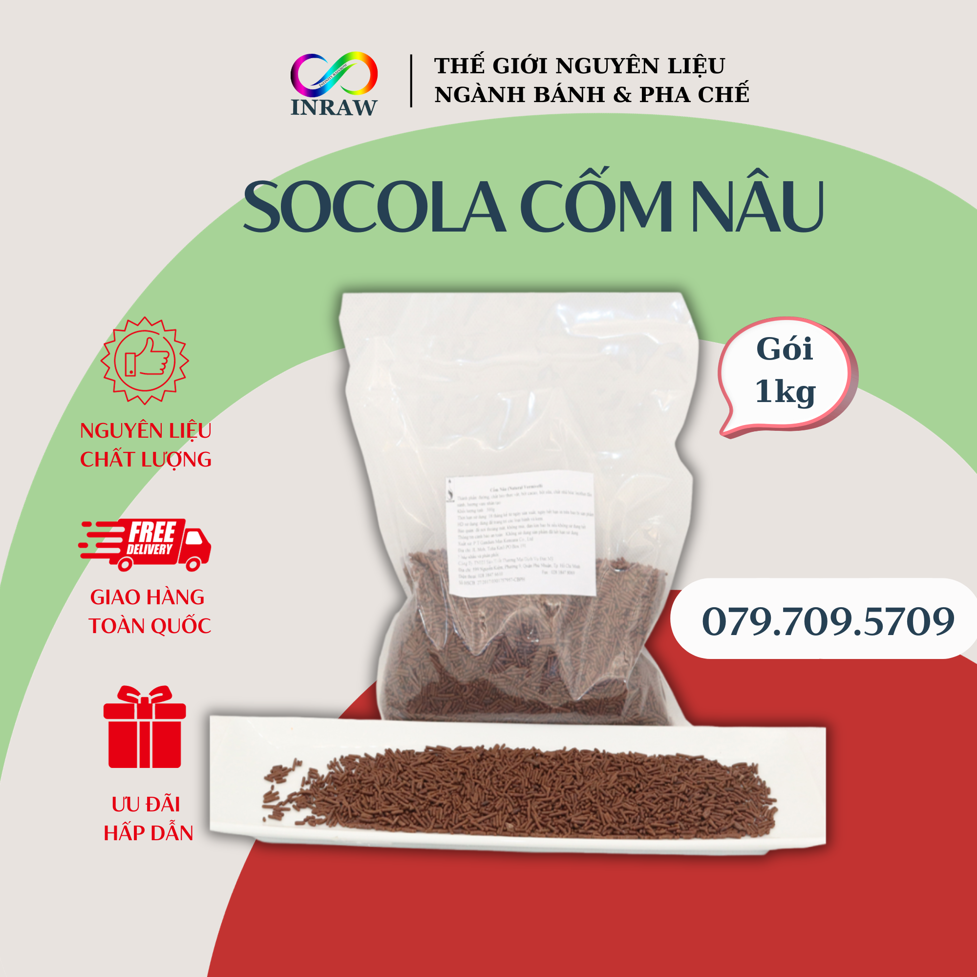 Socola Cốm Nâu Trang Trí  500g
