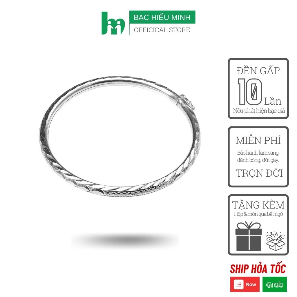 Lắc Tay Nữ Bạc Hiểu Minh LTU409S Dạng Kiềng Bảo Hành Vĩnh Viễn