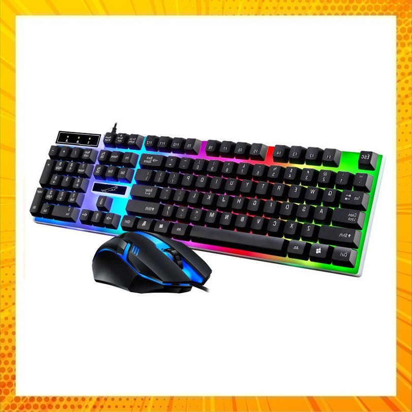 Bộ bàn phím và chuột g21b/g21 game led 7 màu