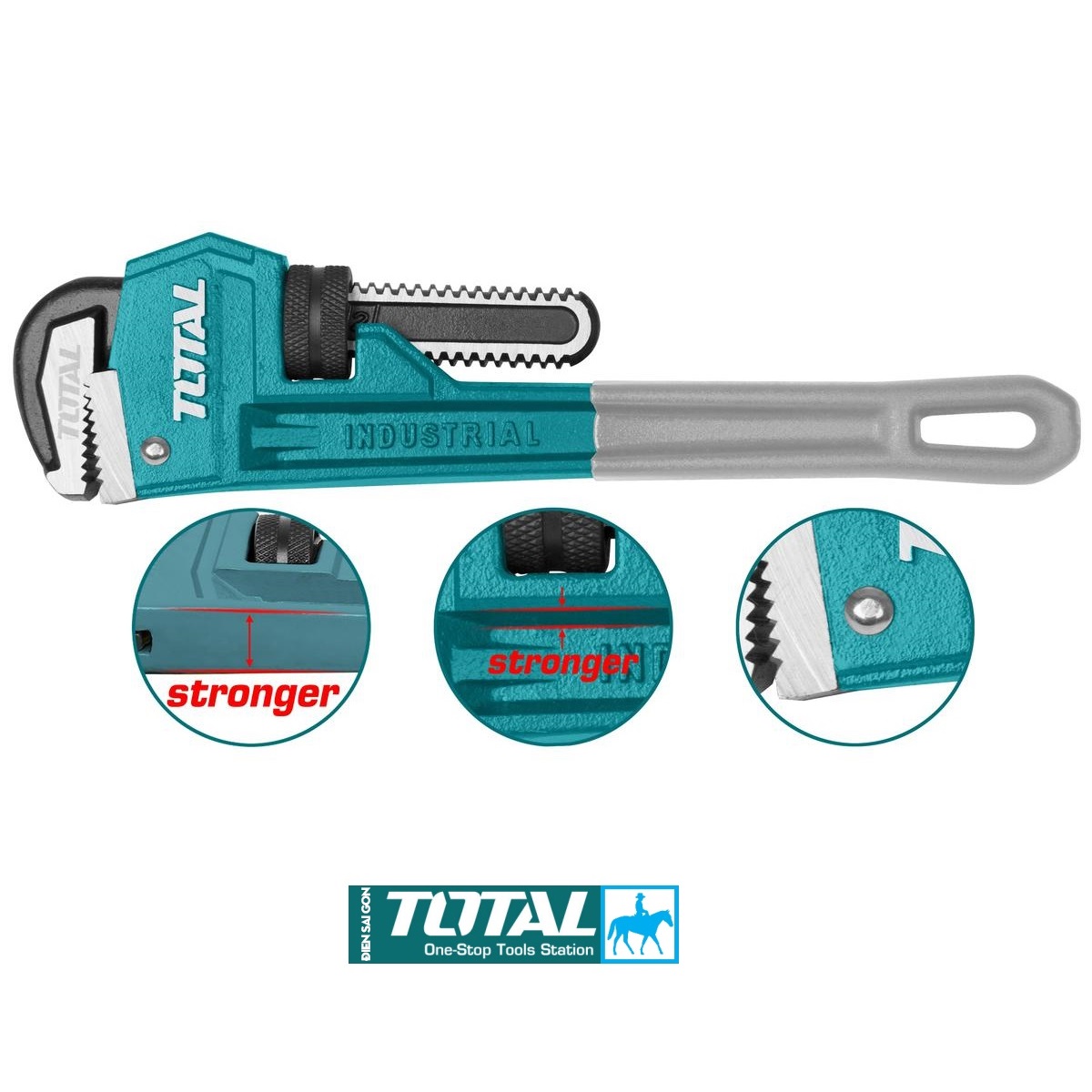 Mỏ lết răng 350mm 14inch Total THT171146 HPW0814