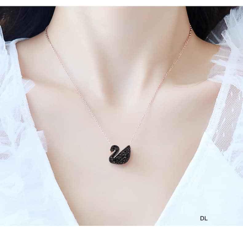 Dây chuyền bạc Ý mặt Thiên Nga Đen