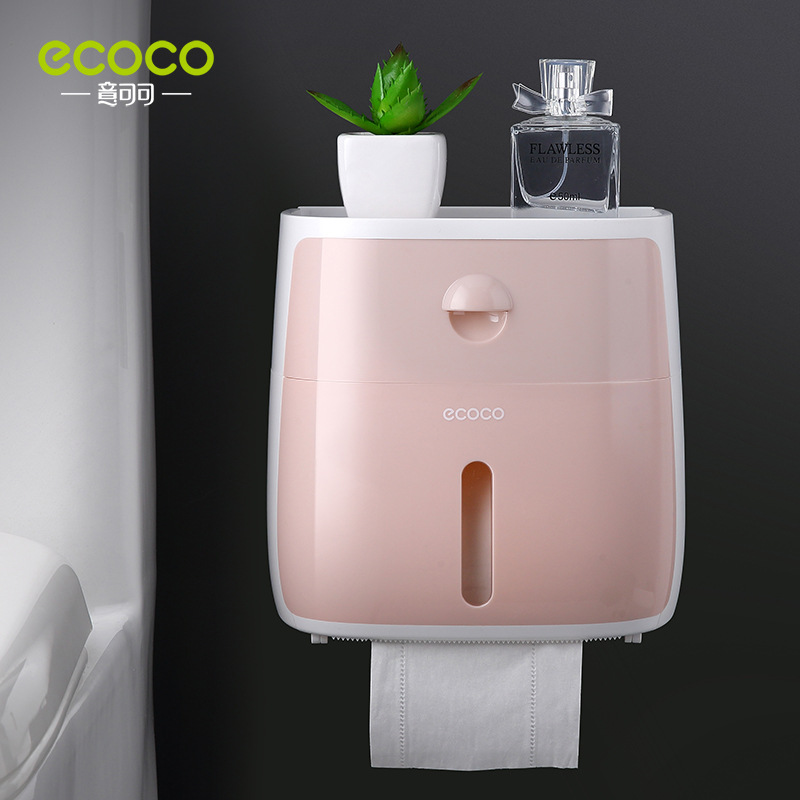 Hộp đựng giấy vệ sinh 2 in 1 ecoco e1804 dành cho nhà đẹp