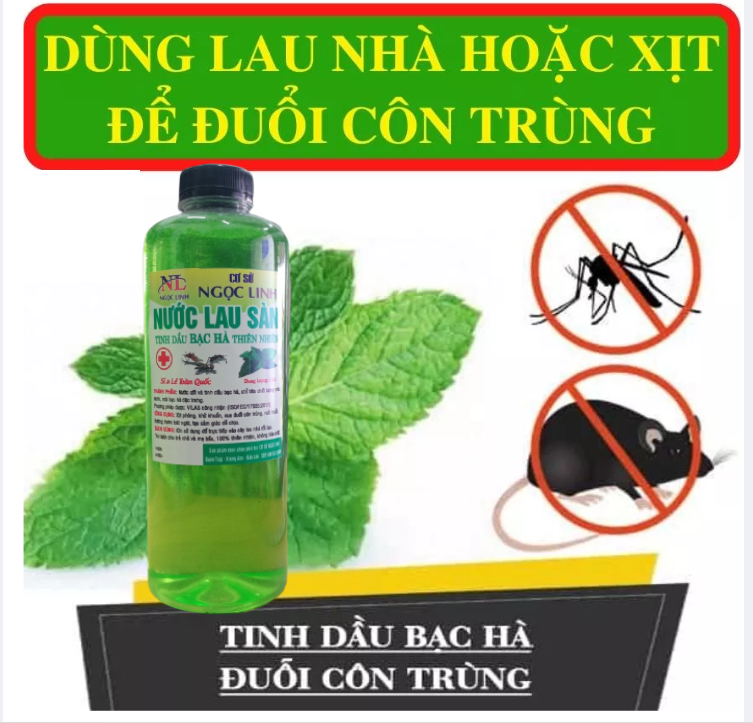 2000ml (2 lít) nước lau sàn tinh dầu bạc hà