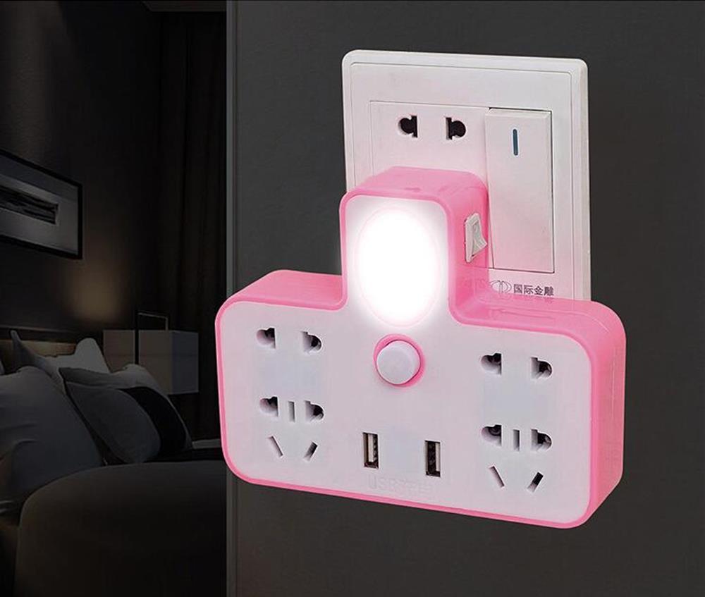 Ổ Cắm Điện - Ổ Điện Đa Năng Loại Xịn Có Cổng Gắn USB Sạc Điện Thoại Kiêm Đèn Ngủ Cực Đẹp