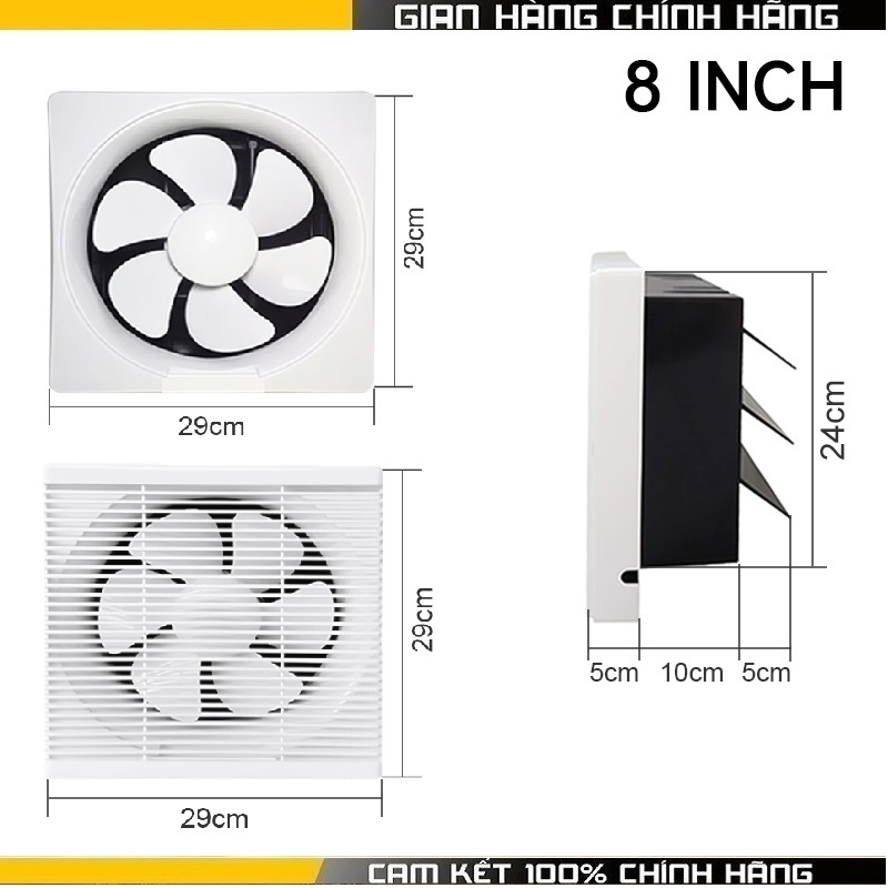 Quạt thông gió hút mùi gắn tường