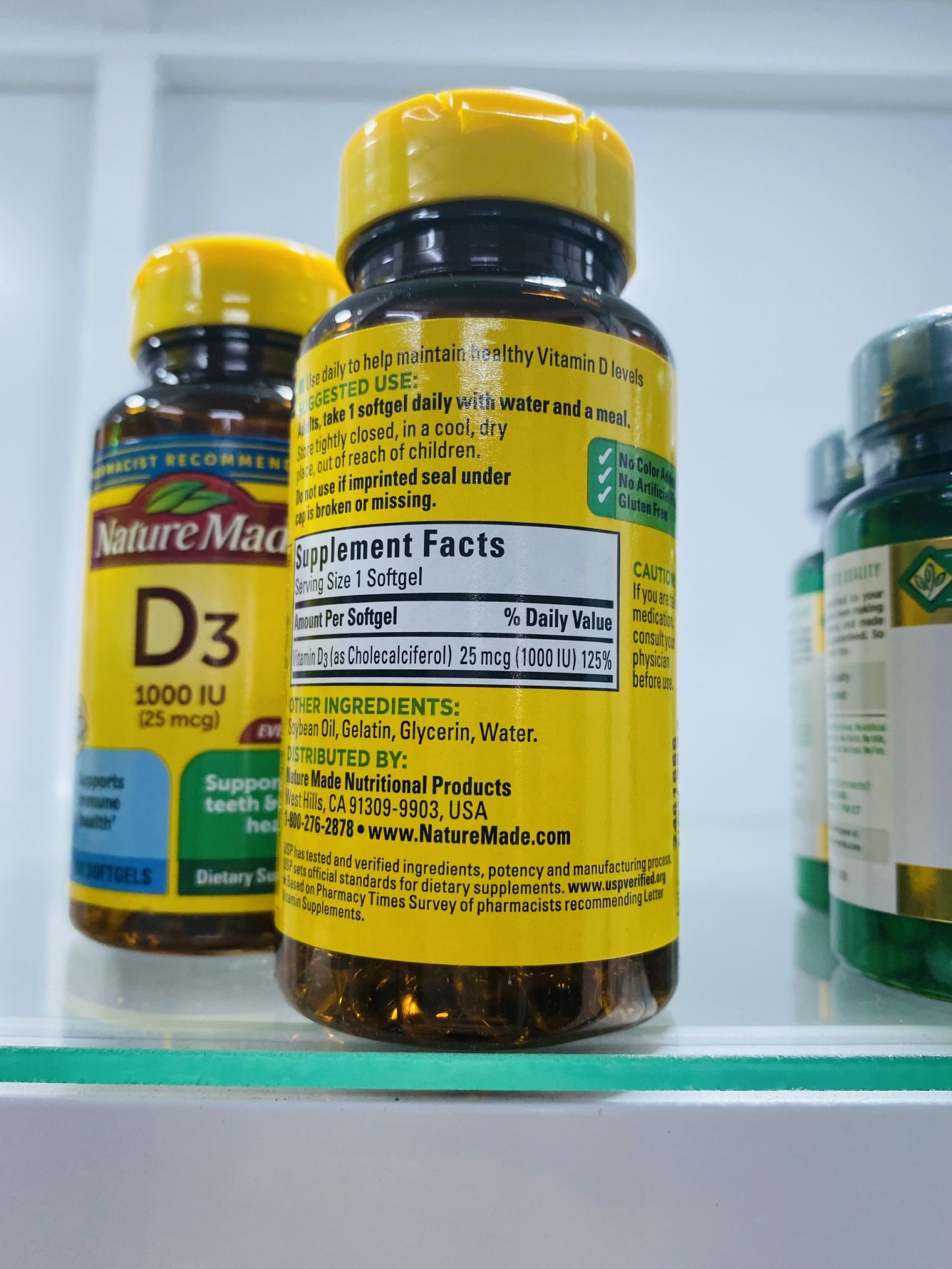 Viên Nature Made Vitamin D3 1000IU (25mcg), 100 viên