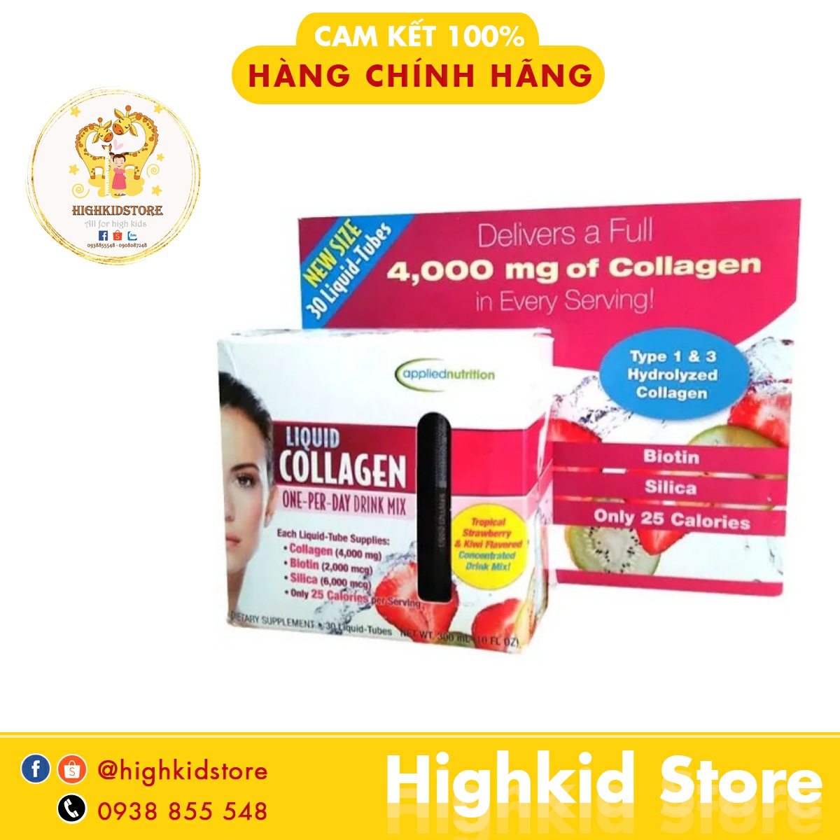 Collagen liquid drink mix 4000mg của mỹ. nước dạng 30 ống